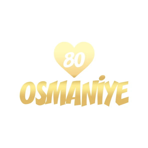Kalpli 80 Osmaniye Araba Sticker 17x17 Cm Gold ürün görseli 1