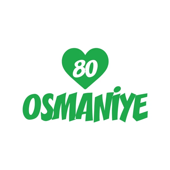 Kalpli 80 Osmaniye Araba Sticker 17x17 Cm Yeşil ürün görseli 1
