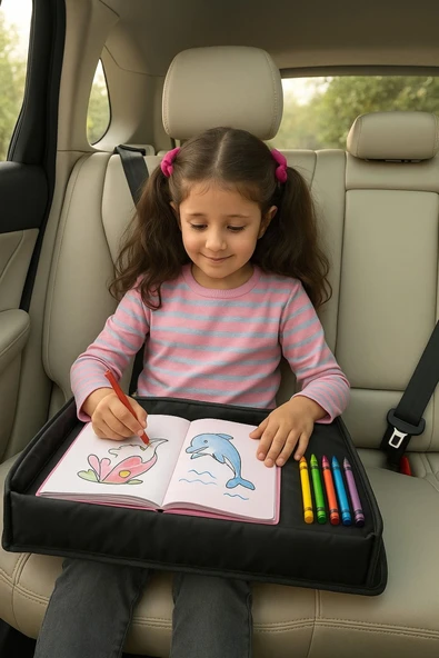 Katlanabilir Pratik Çocuk Aktivite Masası Oto Koltuk Sehpası ürün görseli 1