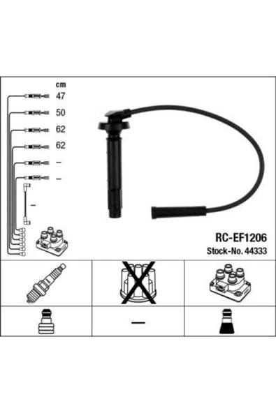 44333 Subaru Forester Sg 2.0 158hp Buji Kablo Set ürün görseli 1