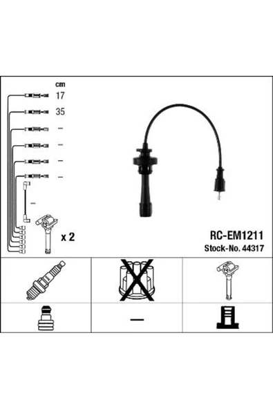 44317 Mitsubishi Outlander Evo8-9 4G63 Buji Kablo Set ürün görseli 1