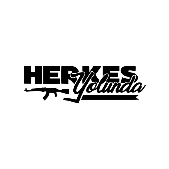 Herkes Yolunda AK-47 Araba Sticker 17x17 Cm Siyah ürün görseli 1