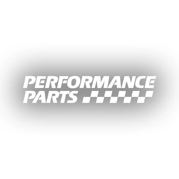 Performance Parts Araba Sticker 17x17 Cm Beyaz ürün görseli 1