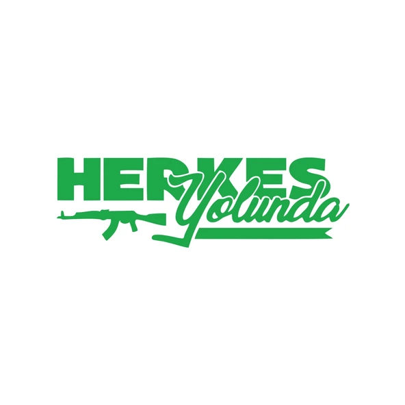 Herkes Yolunda AK-47 Araba Sticker 17x17 Cm Yeşil ürün görseli 1