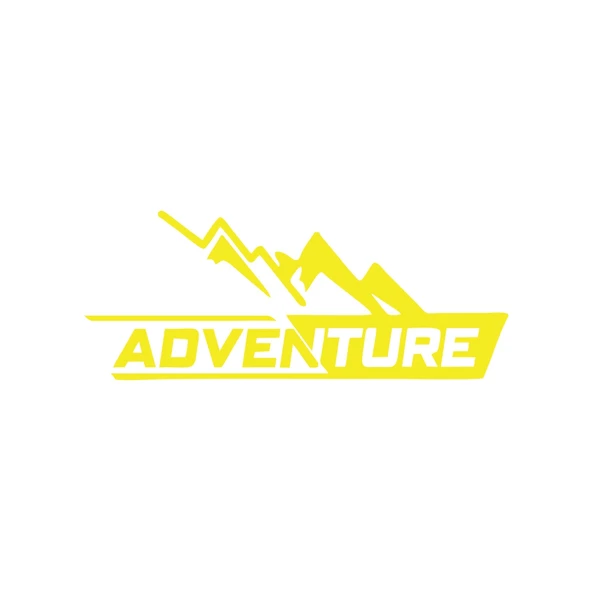 Adventure 4x4 Araba Sticker 17x17 Cm Sarı ürün görseli 1