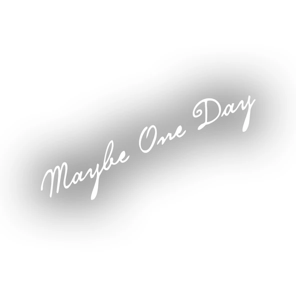 Maybe One Day Araba Sticker 17x17 Cm Beyaz ürün görseli 1