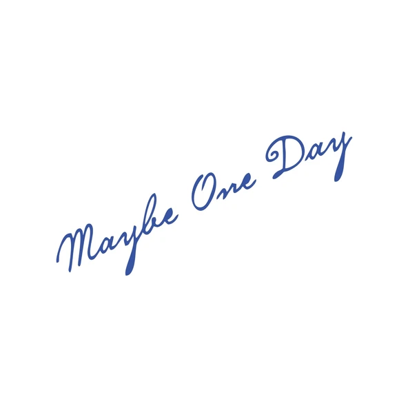 Maybe One Day Araba Sticker 17x17 Cm Mavi ürün görseli 1
