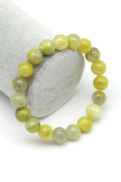 Green Kuvars Doğal Taş Bileklik 10 mm Küre Kesim ürün görseli 1