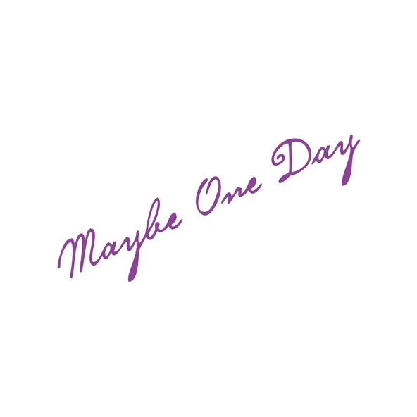 Maybe One Day Araba Sticker 17x17 Cm Mor ürün görseli 1