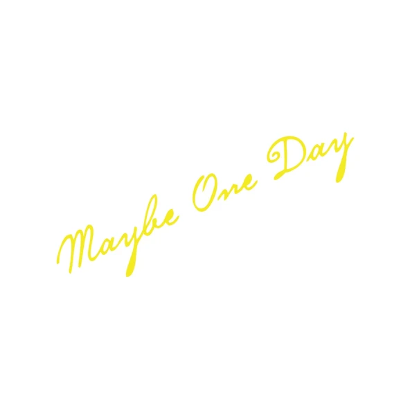 Maybe One Day Araba Sticker 17x17 Cm Sarı ürün görseli 1