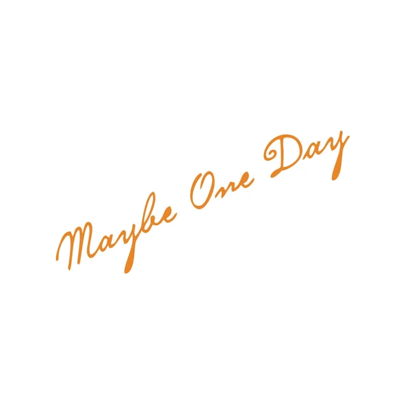 Maybe One Day Araba Sticker 17x17 Cm Turuncu ürün görseli 1