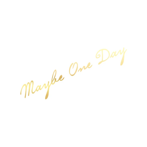 Maybe One Day Araba Sticker 17x17 Cm Gold ürün görseli 1