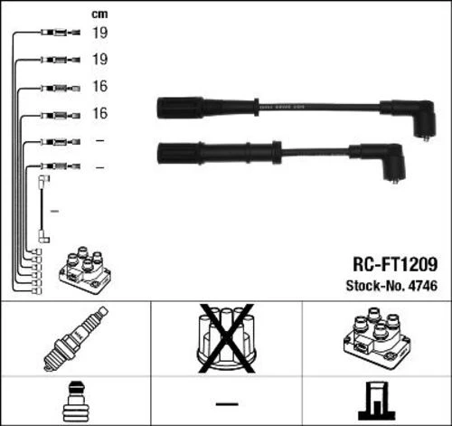 BUJİ KABLOSU DOBLO MPV 119_.223_ 1.4 RC-FT1209 ürün görseli 1