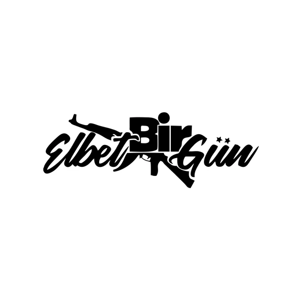 Elbet Bir Gün AK-47 Araba Sticker 17x17 Cm Siyah ürün görseli 1