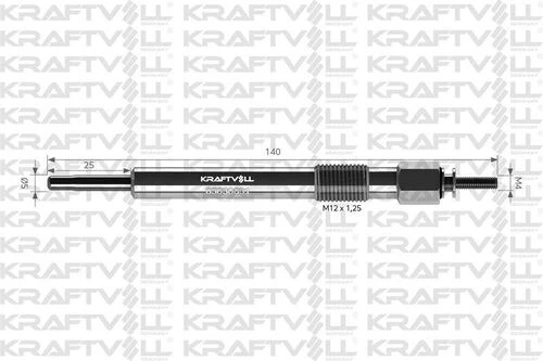 Kraftvoll 05030031 Kızdırma Bujisi 11v Nkr Karsan J9 Premier 2.8d 8941337591 ürün görseli 1