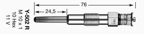 NGK 3852 Kızdırma Bujisi -02 Mst-Dct-Jmp 2.8D-HDI Y-502R ürün görseli 1