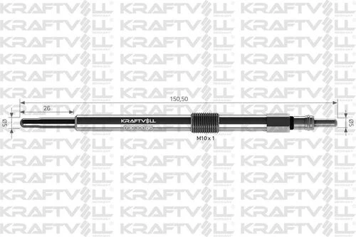 Kraftvoll 05030088 Kızdırma Bujisi 11.5v Lt 46 97-03 2.8 Tdı Agk Ata 62905061 ürün görseli 1