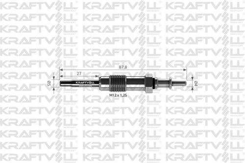 Kraftvoll 05030066 Kızdırma Bujisi Sprinter 901 902 903 904 96-06 Vario 96-10 W210 Vf210 G210td 2.9d 11.5v 11592601 ürün görseli 1