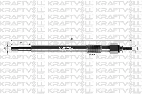 Kraftvoll 05030120 Kızdırma Bujisi 11v Opel Monterey 3.0 Dtı Isuzu Trooper 3.0 Dtı 8971436741 ürün görseli 1
