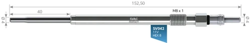 Svac Sv042 Isıtma Kızdırma Bujisi Tata Xenon Iveco Gx4153 ürün görseli 1