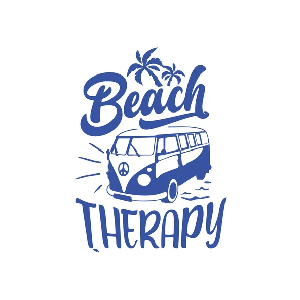 Beach Therapy Araba Sticker 17x17 Cm Mavi ürün görseli 1