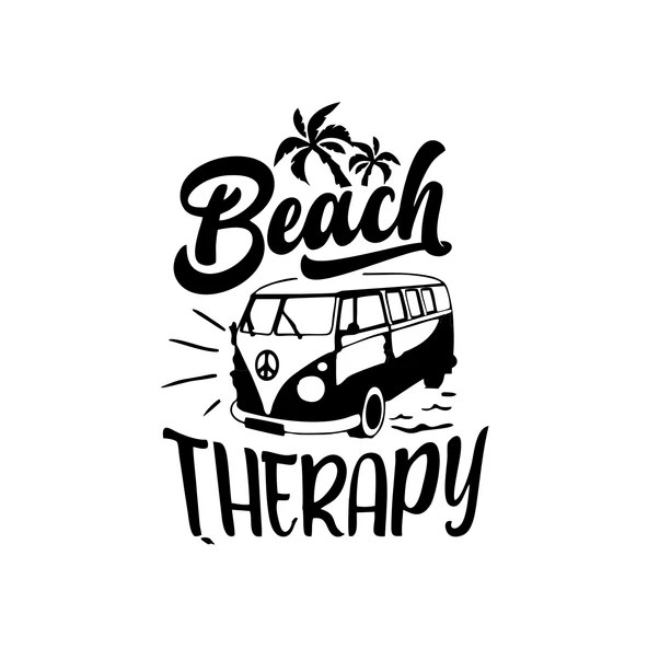 Beach Therapy Araba Sticker 17x17 Cm Siyah ürün görseli 1