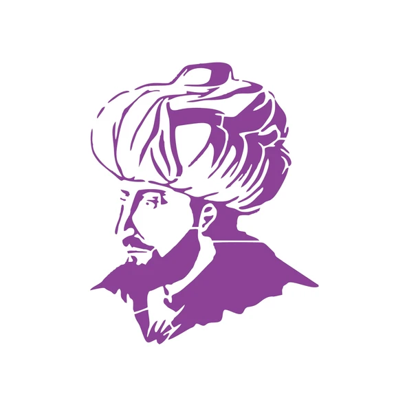 Fatih Sultan Mehmet Araba Sticker 17x17 Cm Mor ürün görseli 1