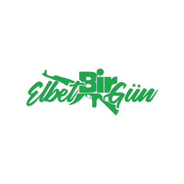 Elbet Bir Gün AK-47 Araba Sticker 17x17 Cm Yeşil ürün görseli 1