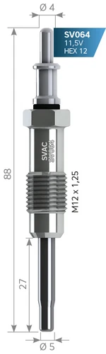 Svac Sv064 Isıtma Kızdırma Bujisi Sprinter 210 212 310 312 512 Om602 Gx86 ürün görseli 1