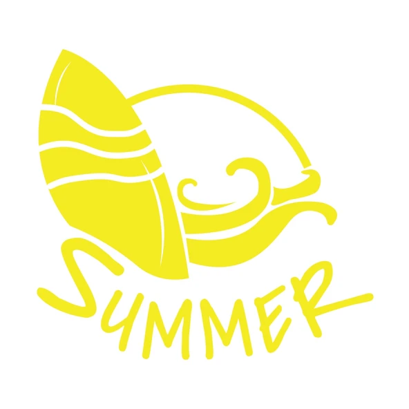 Summer Araba Sticker  17x17 Cm Sarı ürün görseli 1