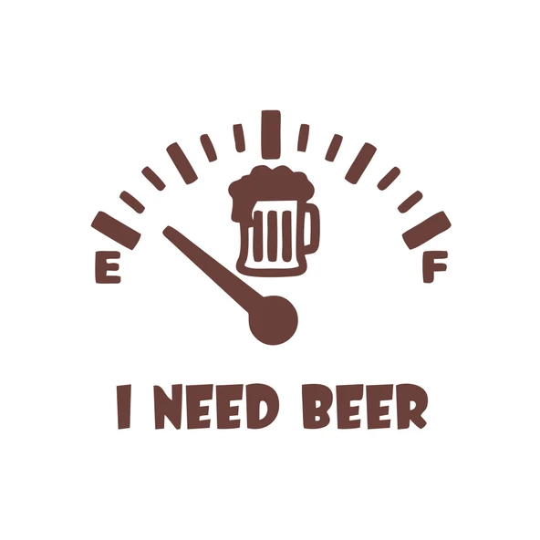 I Need Beer Araba Sticker  17x17 Cm Kahverengi ürün görseli 1