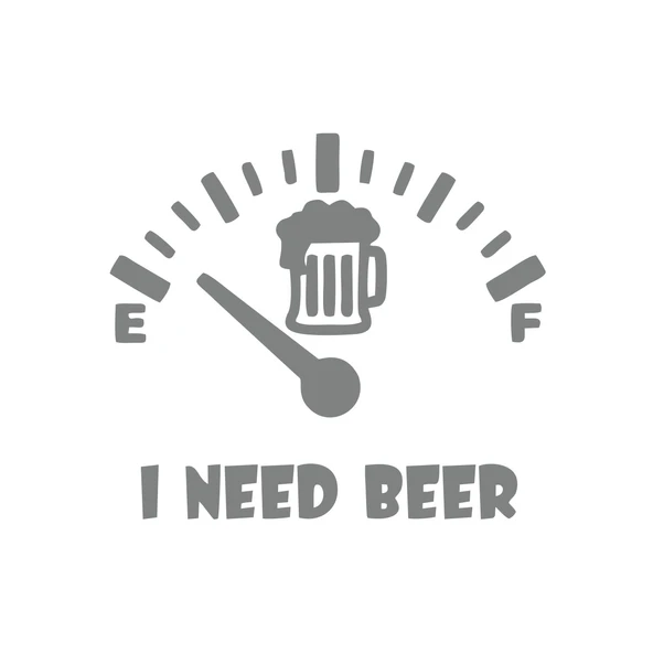 I Need Beer Araba Sticker  17x17 Cm Gri ürün görseli 1
