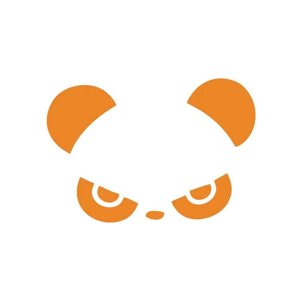 Kızgın Panda Araba Sticker 17x17 Cm Turuncu ürün görseli 1