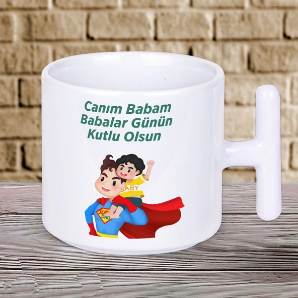 Baba Kahvesini Buradan İçmeli! En Anlamlı Babalar Günü Hediyesi T Kupa Bardak ürün görseli 1