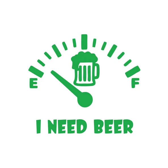 I Need Beer Araba Sticker  17x17 Cm Yeşil ürün görseli 1