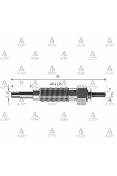 Sv047 Isıtma Kızdırma Bujisi H100 Em 12v L200 L300 D22 D21 Td25 Td27 ürün görseli 1
