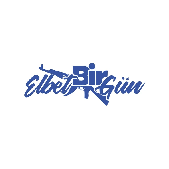 Elbet Bir Gün AK-47 Araba Sticker 17x17 Cm Mavi ürün görseli 1