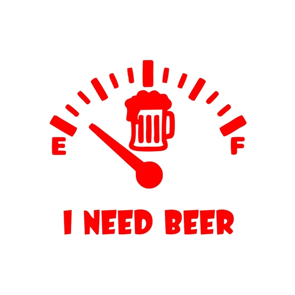 I Need Beer Araba Sticker  17x17 Cm Kırmızı ürün görseli 1