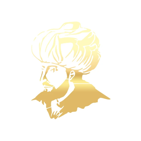Fatih Sultan Mehmet Araba Sticker 17x17 Cm Gold ürün görseli 1