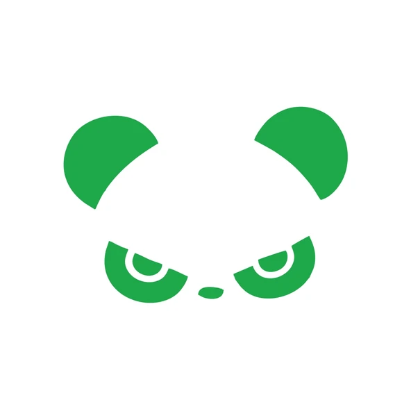Kızgın Panda Araba Sticker 17x17 Cm Yeşil ürün görseli 1