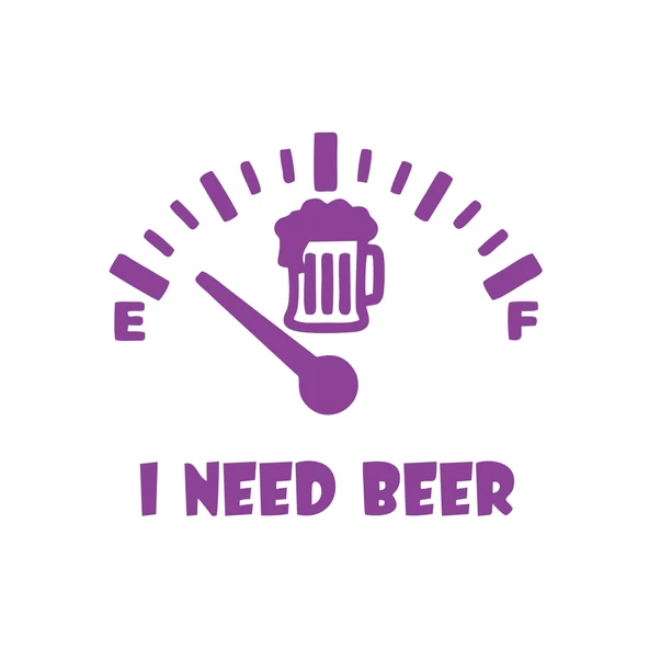 I Need Beer Araba Sticker  17x17 Cm Mor ürün görseli 1
