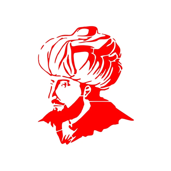Fatih Sultan Mehmet Araba Sticker 17x17 Cm Kırmızı ürün görseli 1