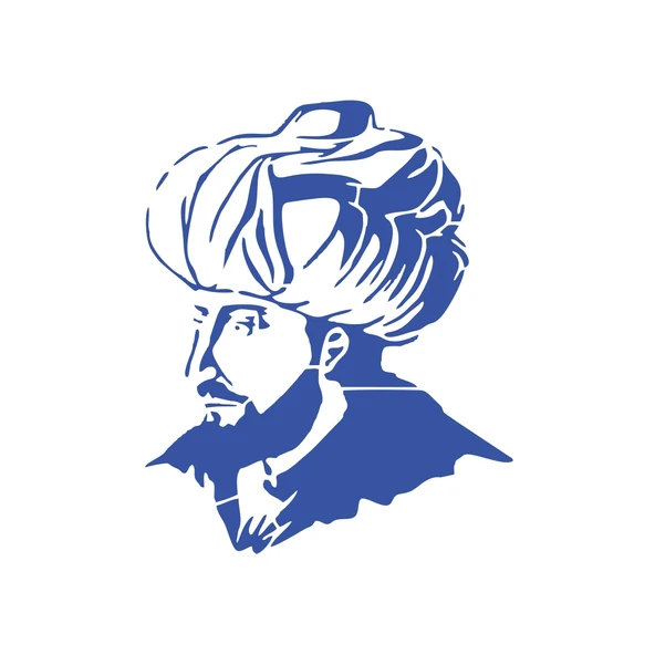 Fatih Sultan Mehmet Araba Sticker 17x17 Cm Mavi ürün görseli 1