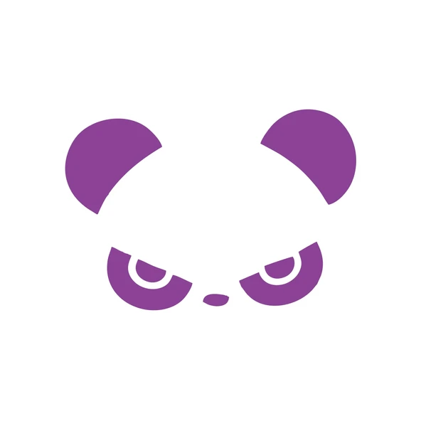 Kızgın Panda Araba Sticker 17x17 Cm Mor ürün görseli 1