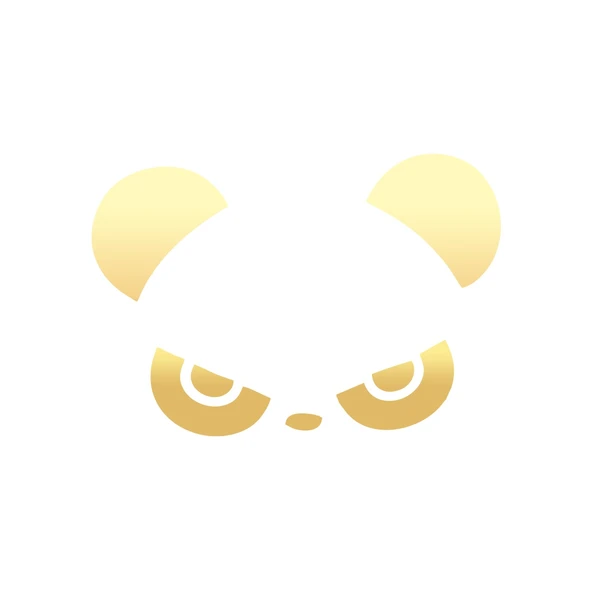Kızgın Panda Araba Sticker 17x17 Cm Gold ürün görseli 1