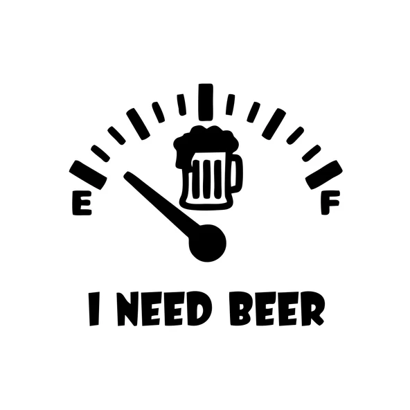I Need Beer Araba Sticker  17x17 Cm Siyah ürün görseli 1