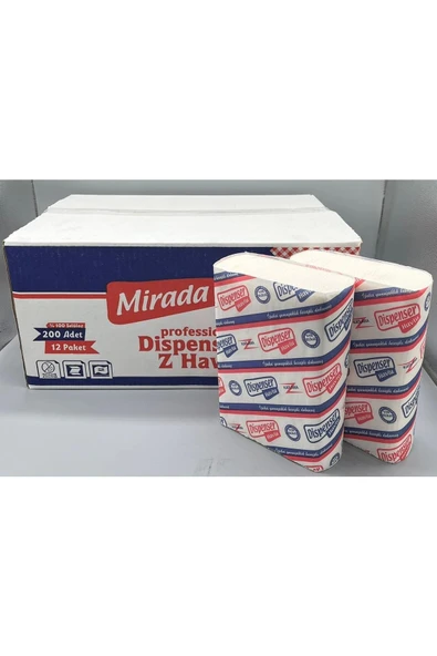 Mirada Z Katlama Dispenser Havlu 200*12 Paket ürün görseli 1