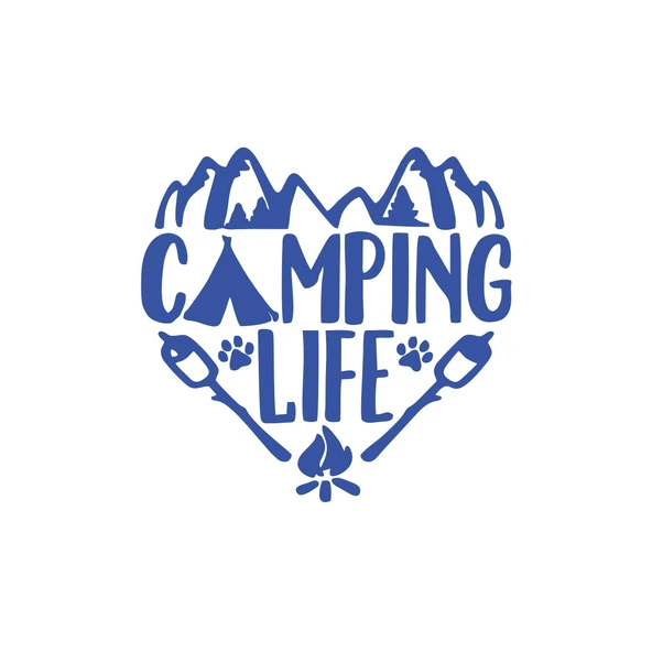 Camping Life Araba Sticker 17x17 Cm Mavi ürün görseli 1