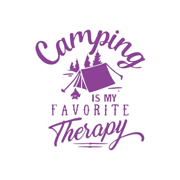 Camp Is My Favorite Therapy Araba Sticker 17x17 Cm Mor ürün görseli 1