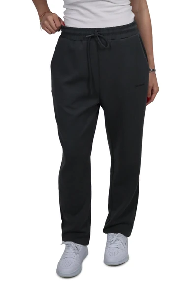 Kadın Modal Kumaş Lastikli Paça Gri Jogger Pantolon ürün görseli 1